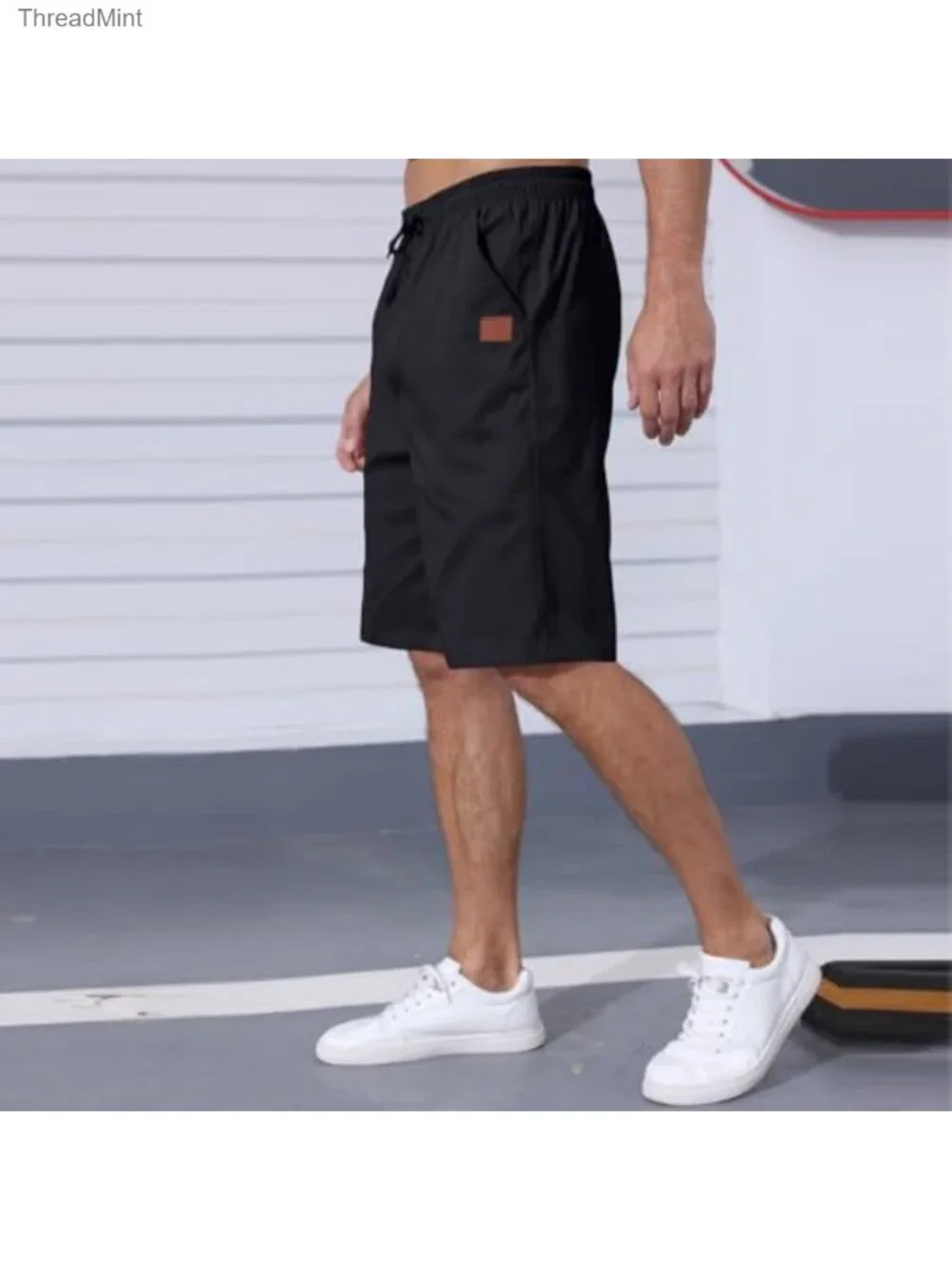 Men's Cargo Shorts Elastic Waist Drawstring Lightweight Polyester Athletic